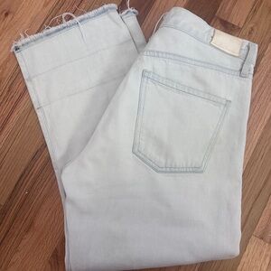 Citizens Of Humanity Light Cream Cropped Jeans